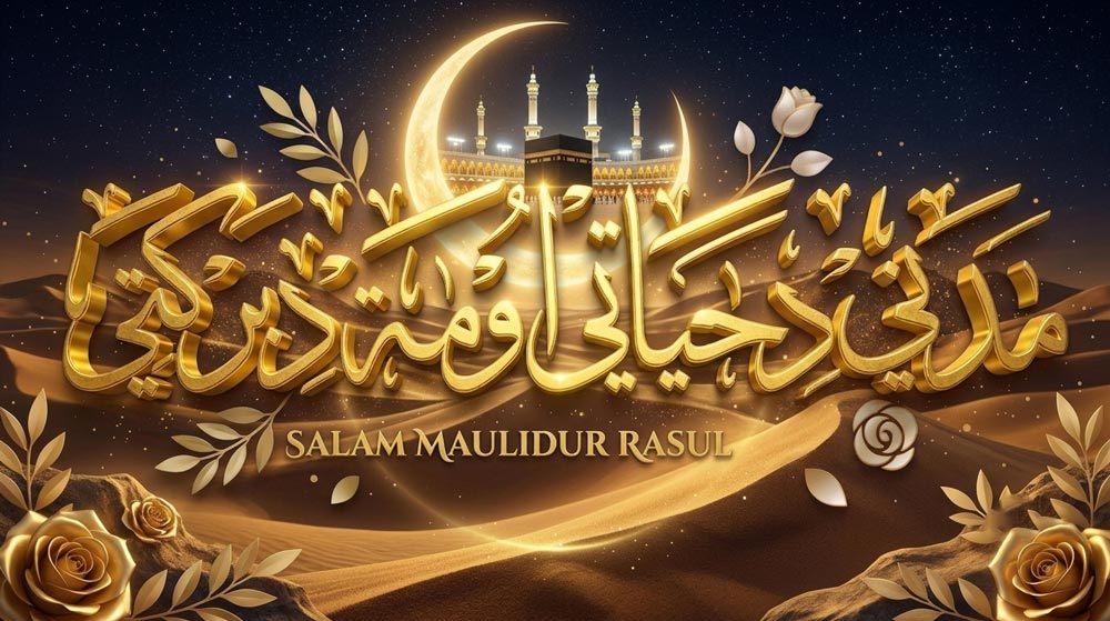Madani Dihayati Ummah Diberkati (Khat Thuluth) - Image 4